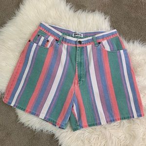 SUNBELT Vintage Pastel Striped Shorts